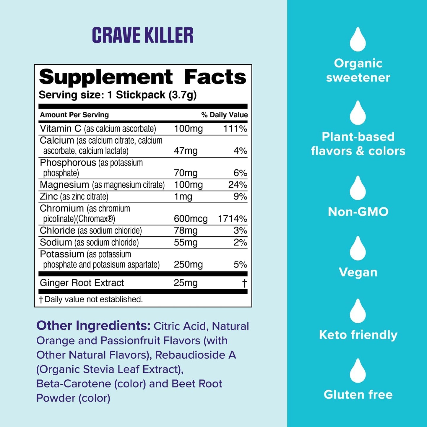 Ultima Replenisher Crave Killer Supplement and Electrolytes Powder – Tropical Fusion, 14 Stickpacks – Hydration Packets That Kick Cravings to The Curb - Nirvana Guru