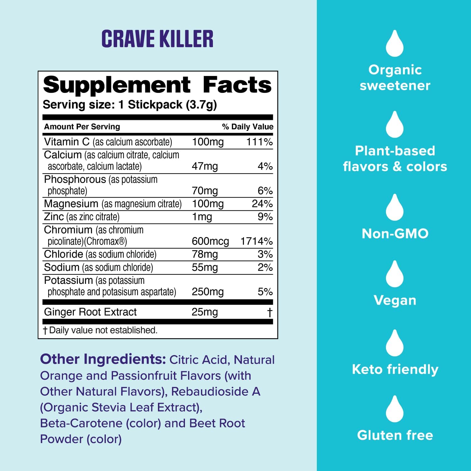Ultima Replenisher Crave Killer Supplement and Electrolytes Powder – Tropical Fusion, 14 Stickpacks – Hydration Packets That Kick Cravings to The Curb - Nirvana Guru