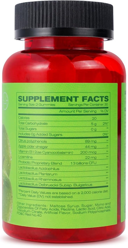 NEWELLME Apple Cider Vinegar Gummies B12 Multivitamin,ACV Supplement Gummy Vitamins,Non GMO, Vegetarian Supplement for Women & Men,Support Normal Energy Levels & Gut Health 30 Gummies (60)