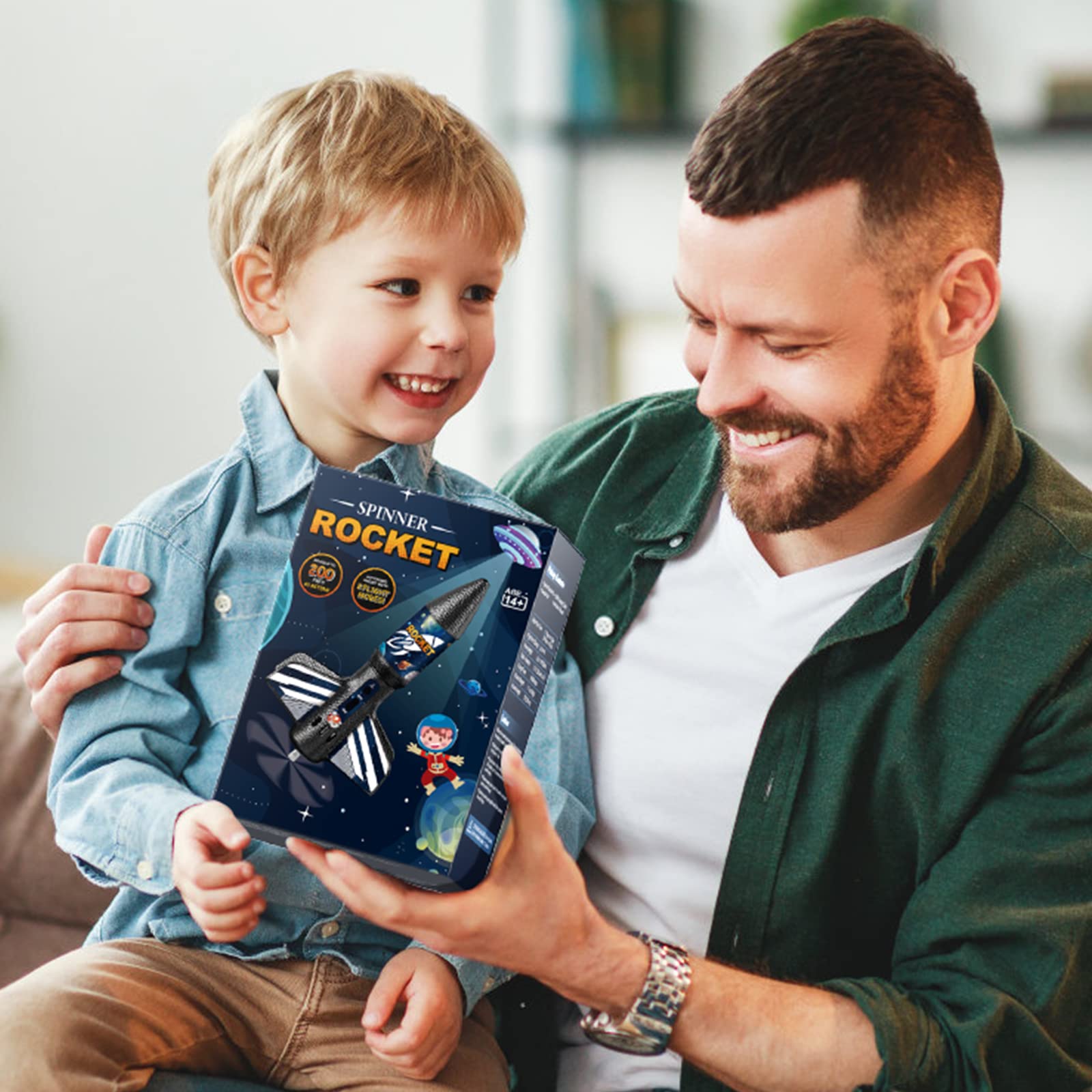 Rocket Launcher for Kids, Self Launching Motorized Air Rocket Toy, Outdoor Toys for Ages 8-12, Model Rockets with Parachute Safely Land, Spaceship Launch up to 200 ft Birthday Gifts for Boys Nirvana Guru