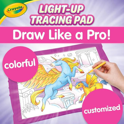 Crayola Light Up Tracing Pad - Pink, Writing & Drawing Art Kit for Kids & Adults, Kids Toys, Tracing Light Box Table, Holiday & Christmas Gifts for Girls & Boys, 6+ Nirvana Guru