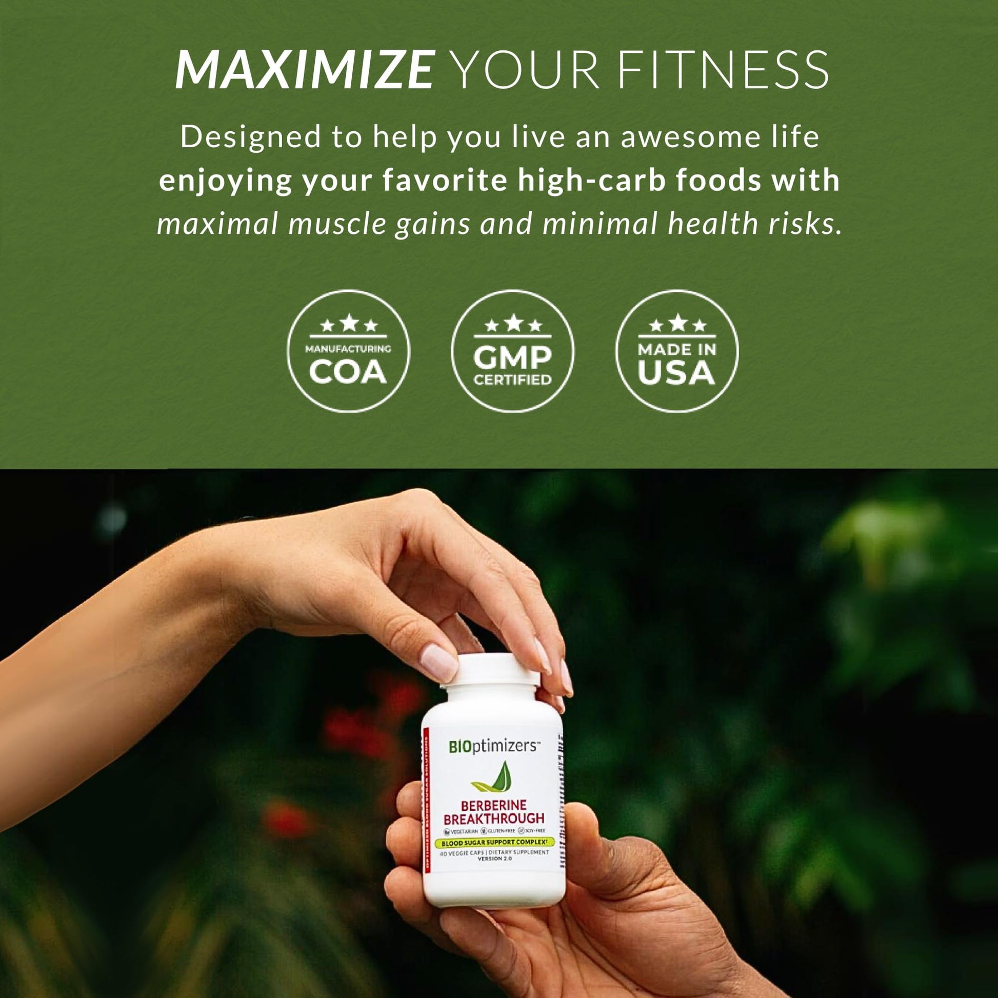 BIOptimizers Berberine Breakthrough 2.0 Supplement, 60 Capsules - Vegetarian, Gluten- and Soy-Free Nirvana Guru