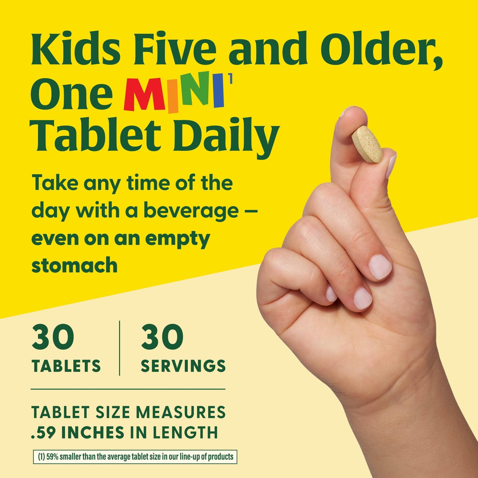 MegaFood Kids One Daily Multivitamin - Convenient Mini Multivitamin for Kids - with Zinc, Vitamins C, B & D - Vegetarian, Gluten Free, Non GMO - 60 Tablets, 60 Servings - Nirvana Guru