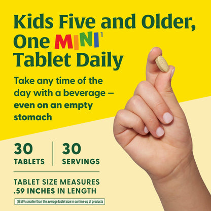 MegaFood Kids One Daily Multivitamin - Convenient Mini Multivitamin for Kids - with Zinc, Vitamins C, B & D - Vegetarian, Gluten Free, Non GMO - 60 Tablets, 60 Servings - Nirvana Guru