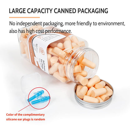 LYSIAN Ultra Soft Foam Earplugs Sleep, Noise Cancelling Ear Plugs for Sleeping, Shooting,Travel and Work-38dB SNR 31dB NRR Sound Blocking-60 Pairs Pack (Lake Blue)