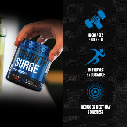 Jacked Factory Growth Surge Creatine Post Workout w/L-Carnitine - Daily Muscle Builder & Recovery Supplement with Creatine Monohydrate, Betaine, L-Carnitine L-Tartrate - 30 Servings, Swoleberry Nirvana Guru