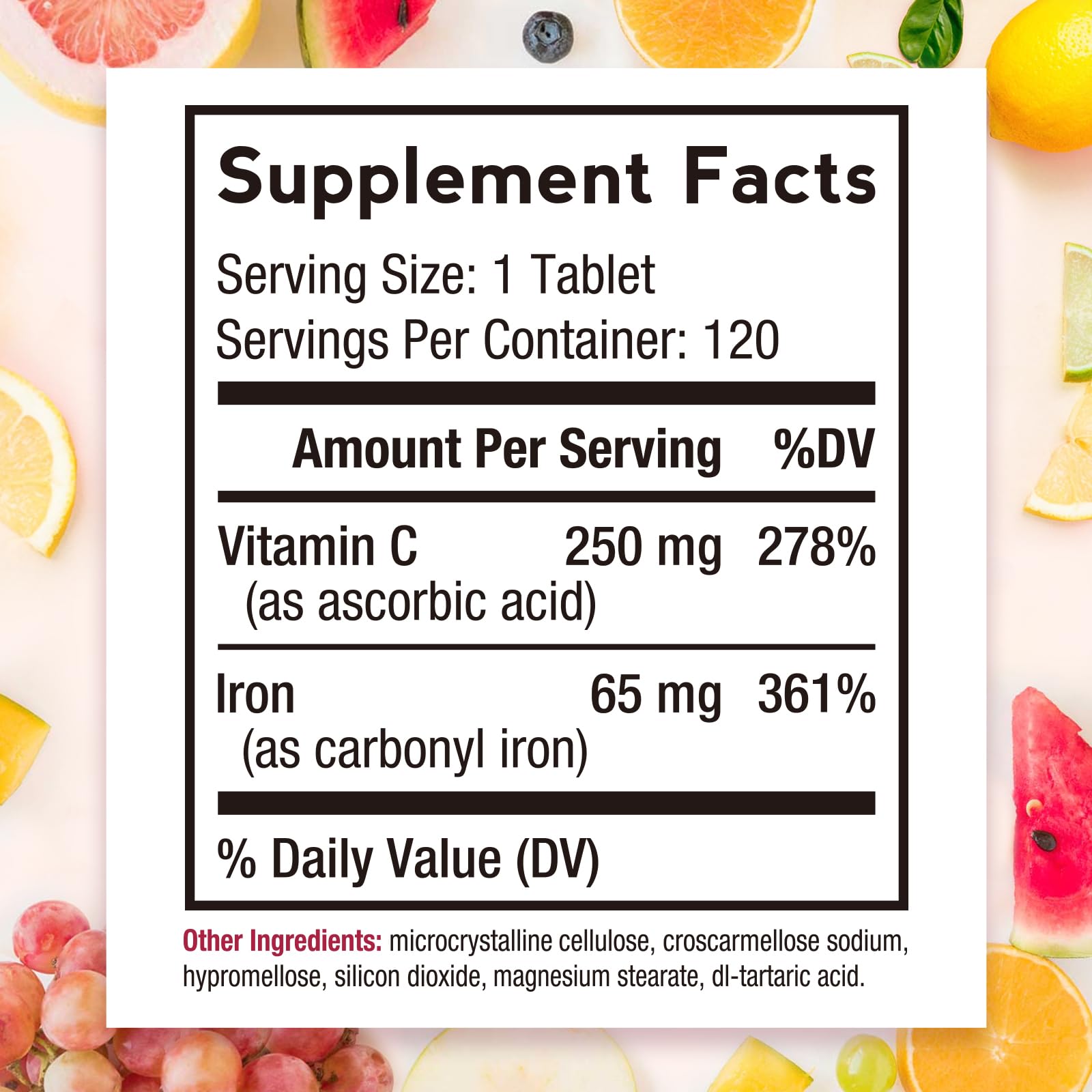 Doctor's Recipes Iron Supplement 65 mg with Vitamin C - Maximized Absorption, Stomach Friendly & High Potency Iron Pills for Red Blood Cells Formation & Immunity Health - Vegan Non-GMO 60 Iron Tablets Nirvana Guru