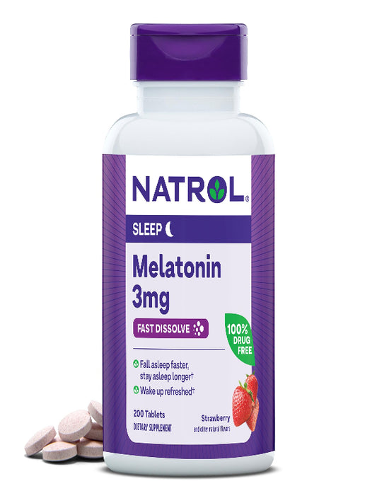 Natrol Melatonin 3 mg Time Release, Dietary Supplement to Minimize Wake Ups, Nighttime Sleep Aid, 100 Tablets, Up to a 100 Day Supply Nirvana Guru