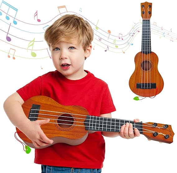 Kids Toy Ukulele Guitar,17 Inch Classical Guitar Musical Toy,4 Strings Guitar Ukulele Educational Learning Toy for Toddlers and Preschoolers nirvanaguru
