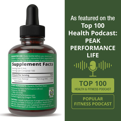 Certified Organic Vitamin A 5000 IU Supplement Capsules High Potency Vitamins. For Adults, Men, Women, Kids. Made with Organic Carrot Juice. Great for Immune, Skin, Eye Support. Non GMO, Vegan Pills Nirvana Guru