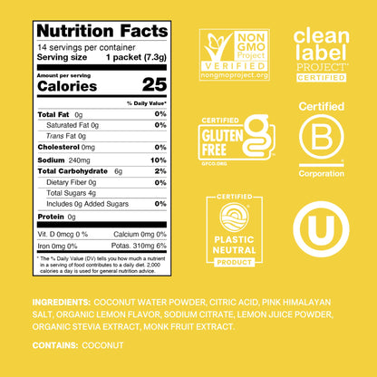 Cure Hydration | Plant-Based Electrolyte Drink Mix | No Added Sugar | FSA & HSA | Dehydration Relief Powder Made with Coconut Water | Non-GMO | Vegan | Pouch of 14 Packets - Berry Pomegranate