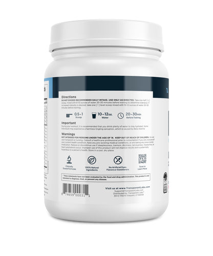Transparent Labs Bulk Pre Workout Powder - Naturally Sweetened Advanced Pre-Workout Formula for Muscle Building and Strength - 30 Servings, Peach Mango Nirvana Guru