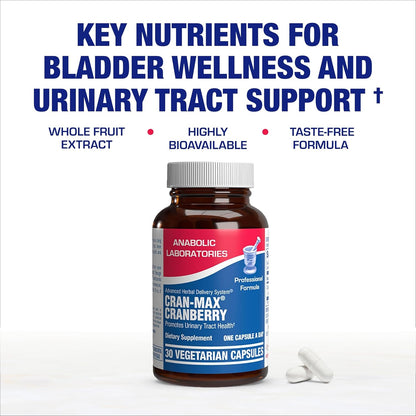 Cranberry Pills for Women Urinary Tract Health - Clinical Strength Cran-Max® Cranberry Extract Capsules to Support Bladder Cleansing and Urinary Tract Health for Women - Super Potent Vegan & Non-GMO Nirvana Guru