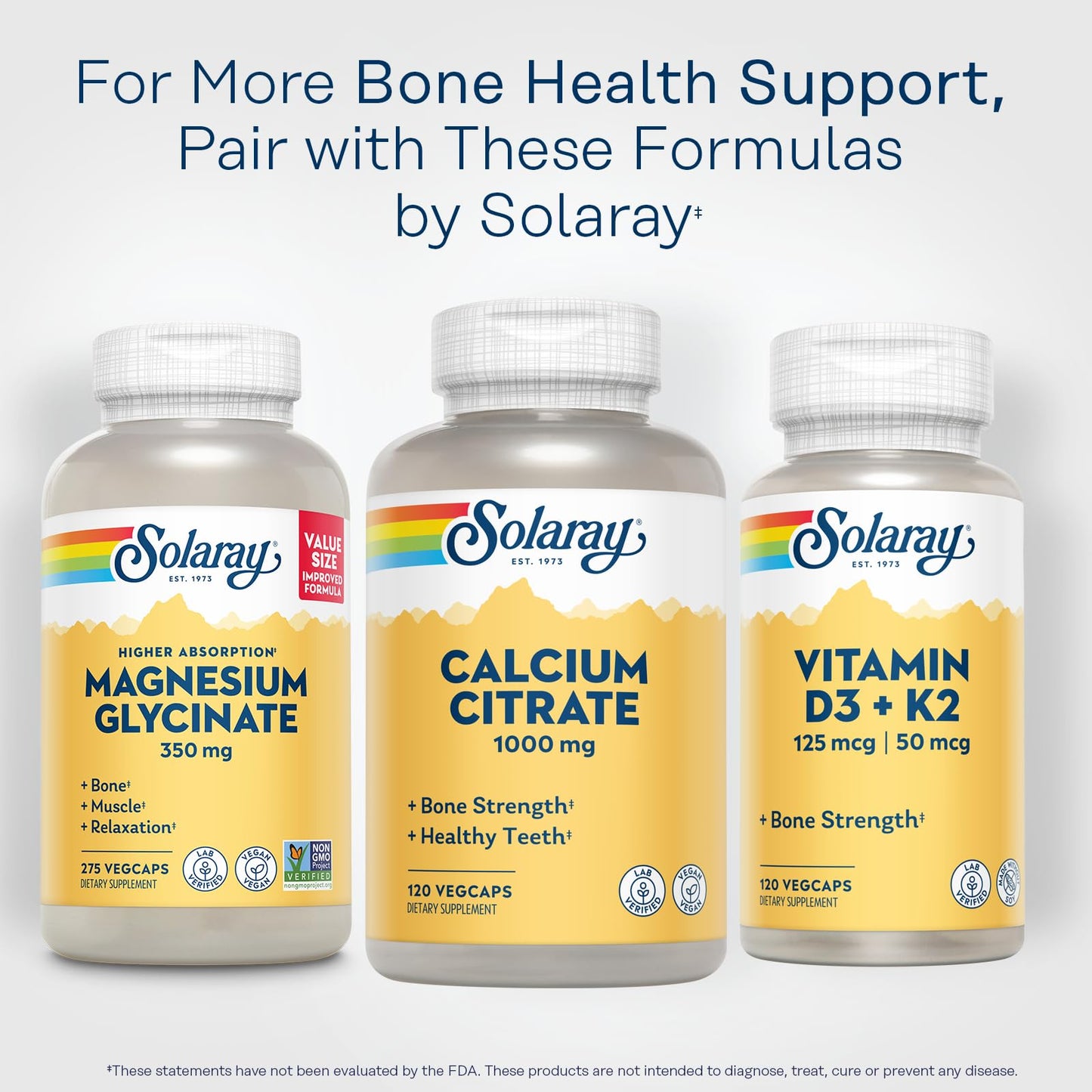 Solaray Calcium Citrate 1000mg - Chelated Calcium Supplement - Supports Bone Strength and Healthy Teeth - Easy to Digest - 60-Day Guarantee, Vegan - 68 Servings, 275 VegCaps Nirvana Guru