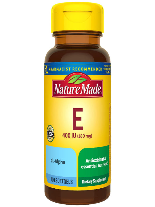 Nature Made Vitamin E 180 mg (400 IU) dl-Alpha, Dietary Supplement for Antioxidant Support, 300 Softgels, 300 Day Supply - Nirvana Guru