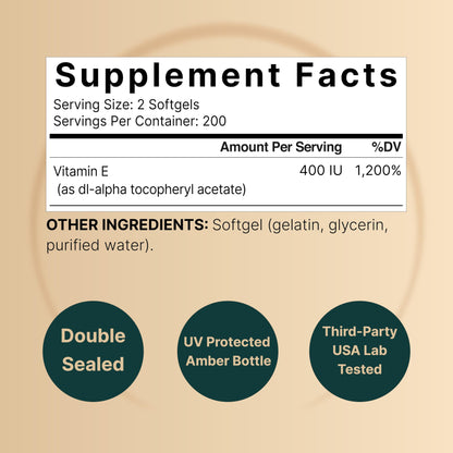 NatureBell Vitamin E Oil Softgels, 1,000 IU Per Serving, 300 Pills | Essential Antioxidant Supplements, Easily Absorbed Form – Supports Skin, Heart, & Immune Health – Non-GMO Nirvana Guru