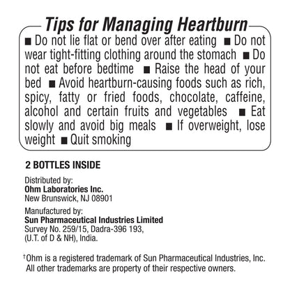Ohm Omeprazole Delayed-Release Tablets, 20mg Acid Reducer, Treats Frequent Heartburn (2 Weeks of Supply, 14, Count)