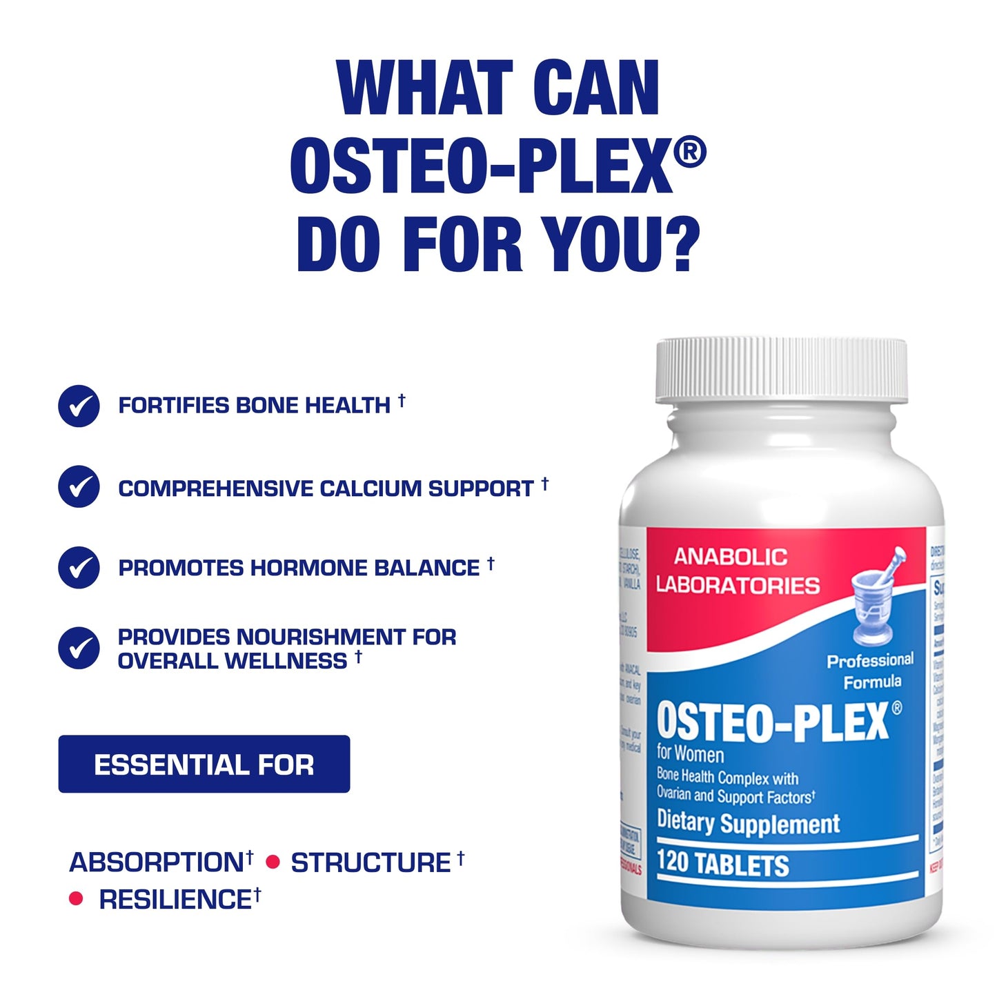 Osteo-Plex Bone Health Supplement for Women - Clinical Formula Bone Strength Supplement with Magnesium Calcium Vitamin D3 & Trace Minerals Complex - Easy to Swallow Gentle Tablets - 240 Count Nirvana Guru