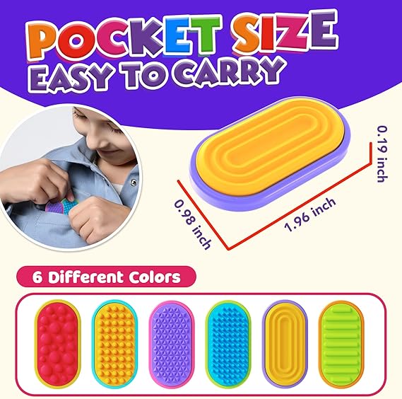 Sensory Fidget Magnet Toys for Kids & Adults – Textured Silicone Magnetic Sliders for Stress Relief, Anxiety & Autism Calming | Small Desk Fidget Toys for Office, Classroom & Travel nirvanaguru