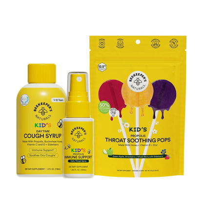 Kids Throat Soothing Lollipops by Beekeeper's Naturals - Doctor Formulated Immune Support, Vitamin D & Honey, Under 2g Sugar, Clean Ingredients,15 ct Nirvana Guru