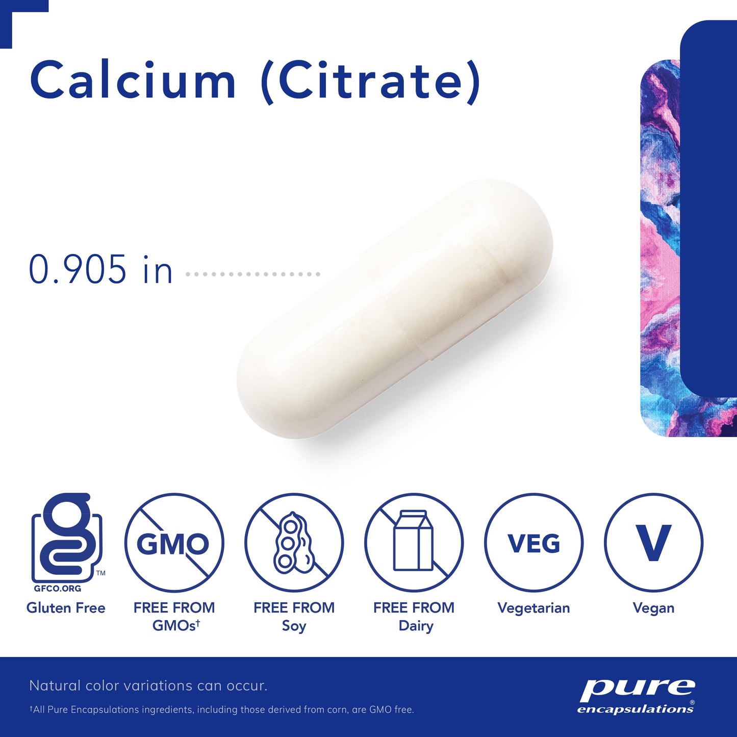 Pure Encapsulations Calcium (Citrate) - Supplement for Bone, Teeth, Colon, and Cardiovascular Health Support* - with Premium Calcium Citrate - 180 Capsules Nirvana Guru