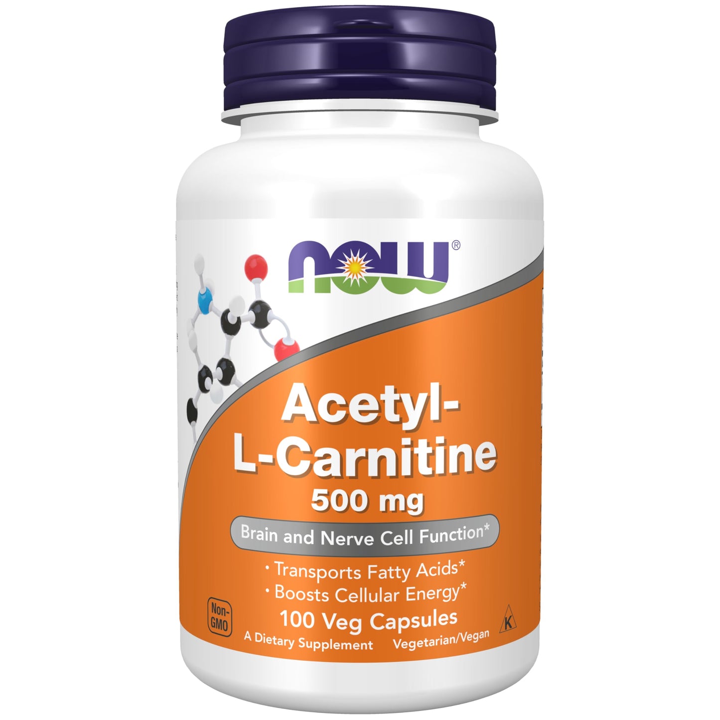 NOW Foods Supplements, Acetyl-L Carnitine 500 mg, Amino Acid, Brain And Nerve Cell Function*, 200 Veg Capsules - Nirvana Guru