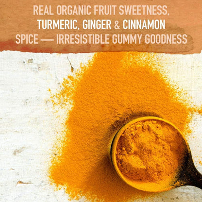 Garden of Life Organics Turmeric Inflammatory Response Gummy - 120 Real Fruit Gummies for Kids & Adults, 50Mg Curcumin (95% Curcuminoids), No Added Sugar, Organic, Non-GMO, Vegan & Gluten Free - Nirvana Guru
