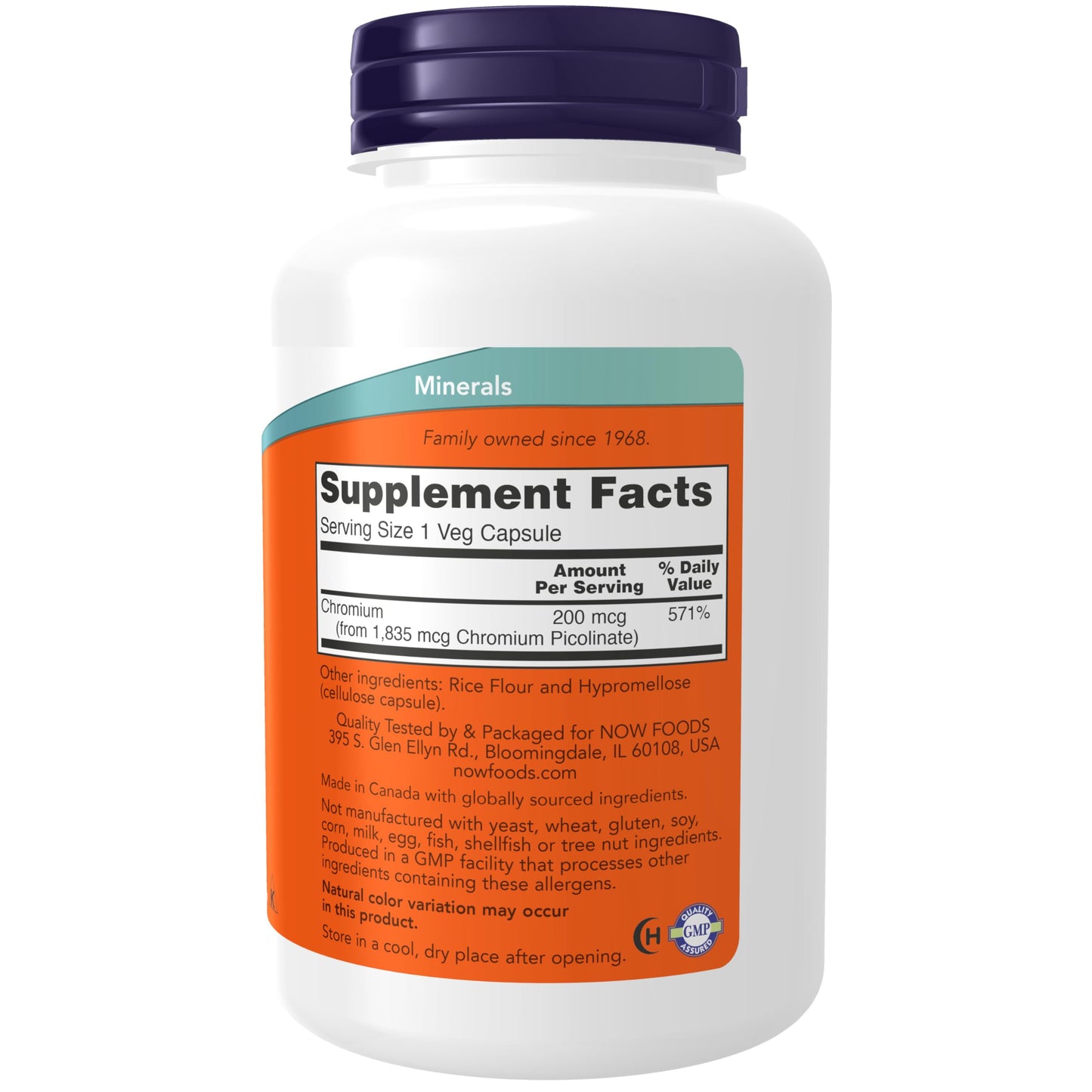 NOW Supplements, Chromium Picolinate 200 mcg, Insulin Co-Factor*, 250 Veg Capsules Nirvana Guru