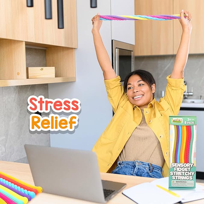 Sensory Autism Toys for Kids - Textured Stretchy Fidget Toys for Stress Anxiety - Sensory Toys Special Needs for Autistic Children Toddlers Boys Girls Stocking Stuffers Gifts, Treasure Box Classroom nirvanaguru