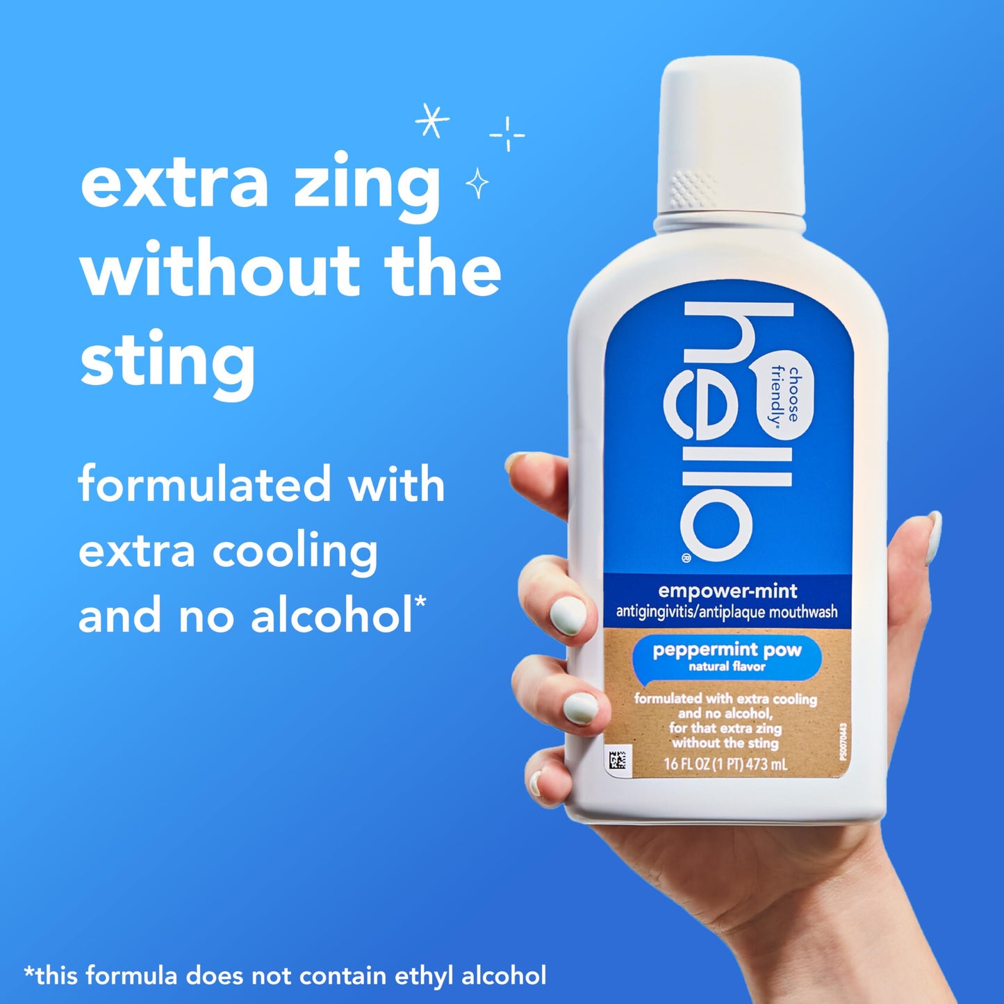 Hello Peace Out Plaque, Antigingivitis Alcohol Free Mouthwash, Natural Mint with Aloe Vera and Coconut Oil, Fluoride Free, Vegan, SLS Free and Gluten Free, 16 Ounce (Pack of 3) Nirvana Guru