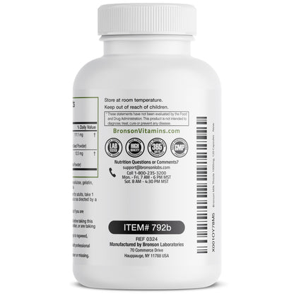 Bronson Milk Thistle Silymarin Marianum & Dandelion Root Liver Health Support, Antioxidant Support, Detox, 120 Capsules