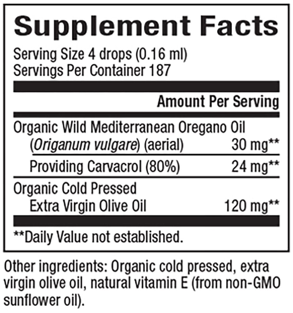 Natural Factors Certified Organic Oil of Oregano, Herbal Supplement for Immune Support, Vegan, Non-GMO, 2 Fl Oz - Nirvana Guru