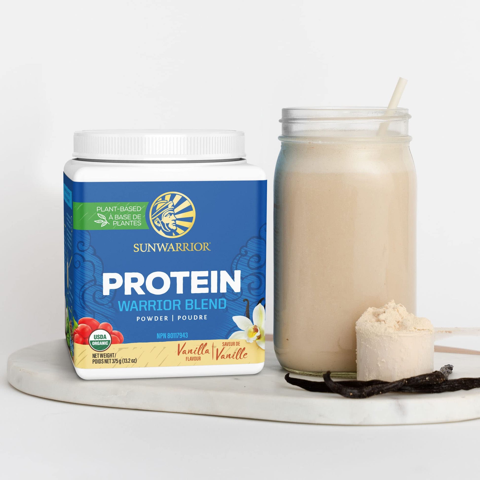 Organic Plant Based Protein Powder | Vegan Organic Protein Powder Vanilla Flavored with BCAA Amino Acids & Hemp Seed Pea Blend | Non-GMO Soy Dairy Filler & Gluten Free (Vanilla, 32 Servings) - Nirvana Guru