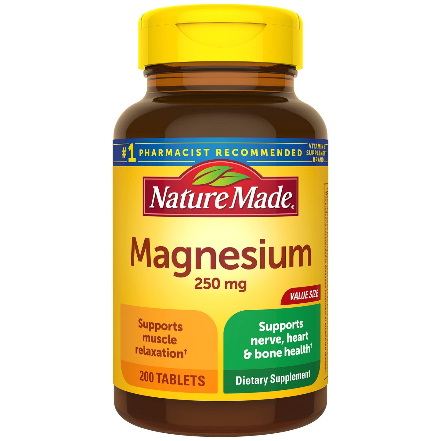 Nature Made Magnesium 250 mg, Magnesium Supplement for Muscle, Heart, Bone and Nerve Support, 90 Softgels, 90 Day Supply - Nirvana Guru
