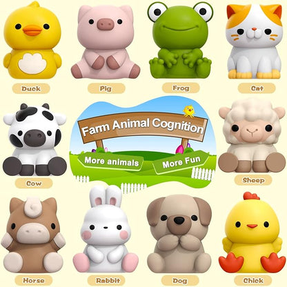 Learning Toys for 1,2,3 Year Old Toddlers, 20Pcs Farm Animals Toys Montessori Counting, Matching & Sorting Fine Motor Games, Christmas Birthday Easter Gift for Baby Boys Girls Age 12-18 Months nirvanaguru