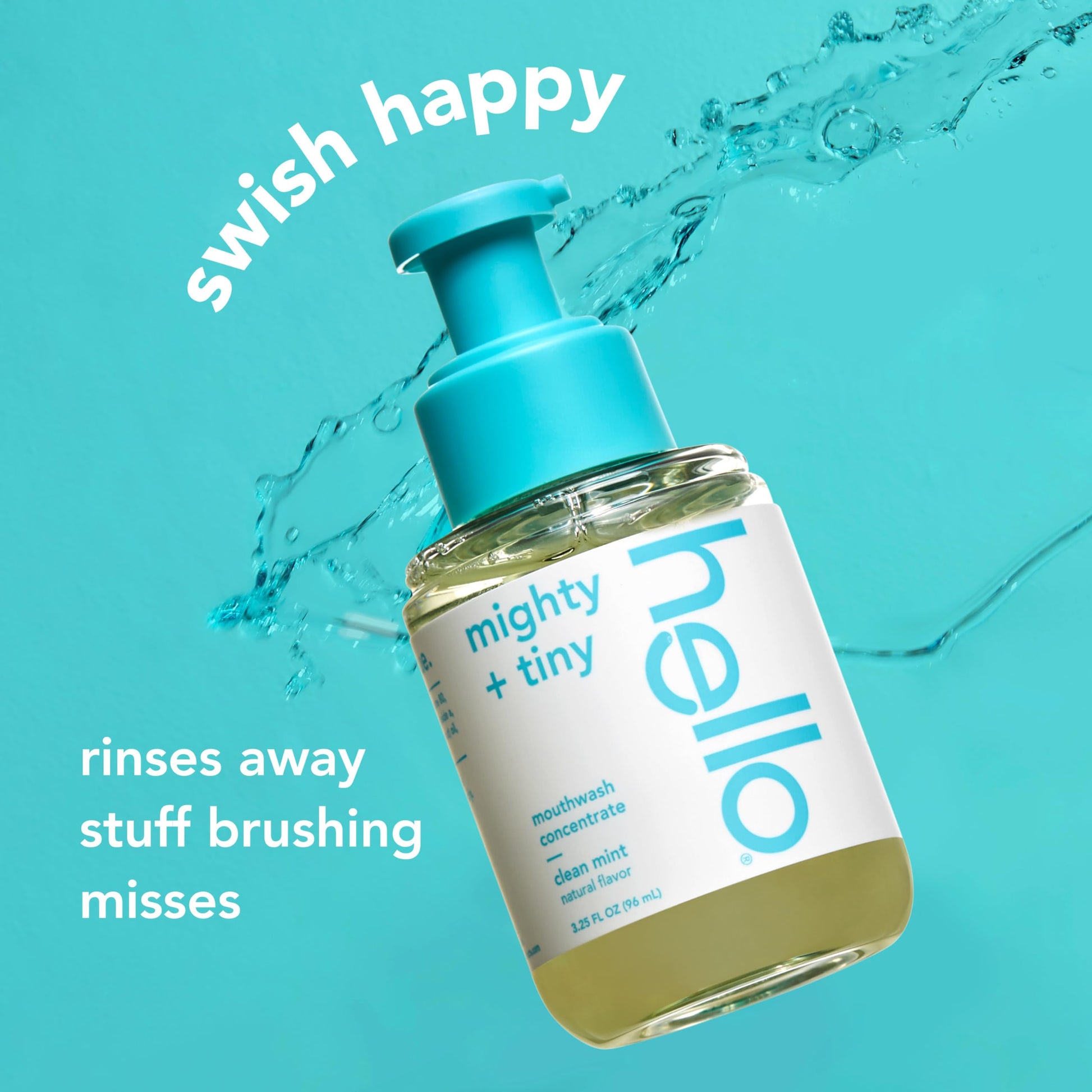 Hello Fresh Mint Mouthwash Concentrate, Alcohol Free for Bad Breath, Travel Size Mouthwash Made with Coconut Oil and Tea Tree Oil, Helps Freshen Breath, 2 Pack, 3.25 Oz Pump Bottles Nirvana Guru