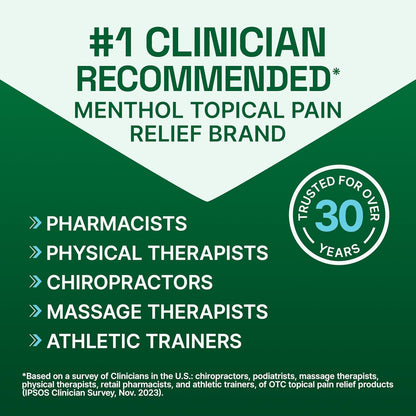 Biofreeze Large Pain Relief Patches, Menthol Pain Patches for Lower Back, Neck, Knee, & Shoulder, Comfortable & Flexible Fabric Stays in Place, FSA Eligible, 5 ct