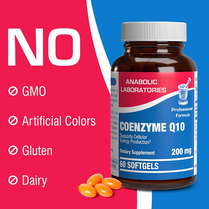 High Absorption CoQ10 200mg Softgels - Clinical Formula Coenzyme Q10 200mg for Skin Heart Energy Antioxidant and Brain Support - Easy to Swallow - Made in The USA in cGMP Facilities - 30 Servings Nirvana Guru