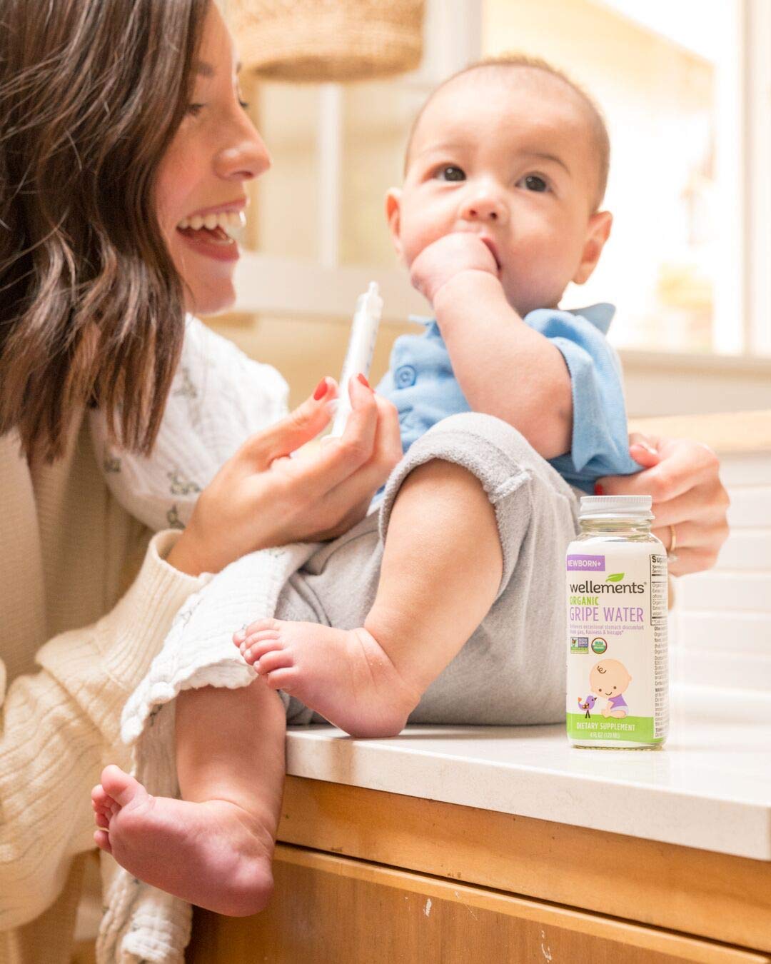 Wellements Organic Gripe Water | Relieves Occasional Stomach Discomfort from Baby Gas, Colic, Hiccups and Fussiness | Certified Organic and Non-GMO | No Artificial Flavors | 4 Fl Oz. | Ages Newborn+ Nirvana Guru
