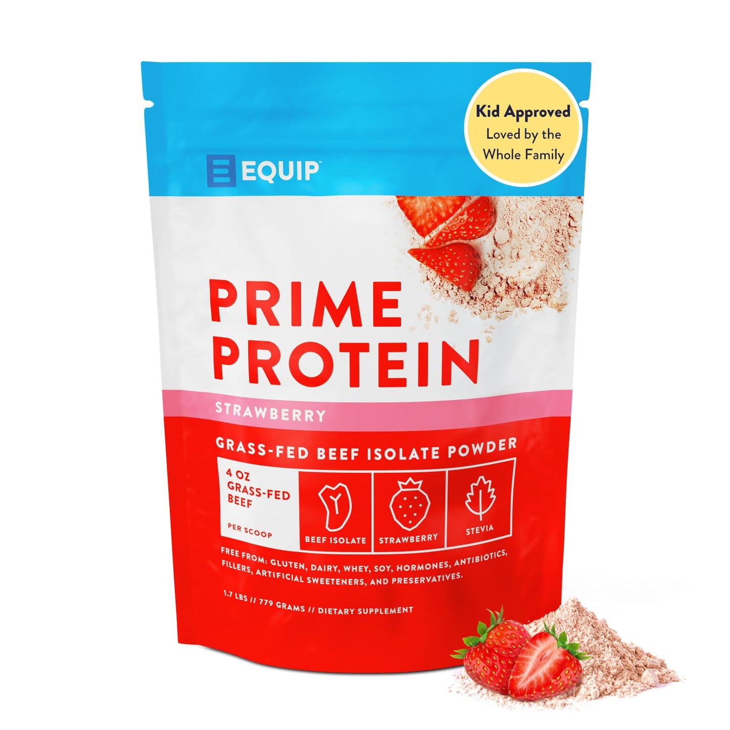 Equip Foods Prime Protein Powder | Clean, Grass Fed Beef Protein Isolate | Carnivore Protein Powder | Paleo, Keto Friendly | Gluten, Dairy Free | Helps Build & Repair Tissue | 30 Servings, Chocolate