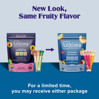 Ultima Replenisher Daily Electrolyte Powder Drink Mix – Sugar Free – Original Variety, 20 Stickpacks – Hydration Packets with 6 Electrolytes and Minerals – Keto Friendly, Vegan, Non-GMO - Nirvana Guru