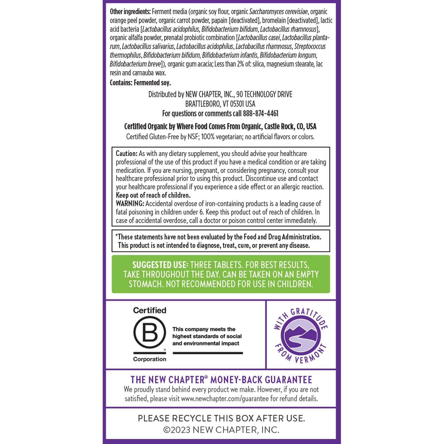 New Chapter Advanced Perfect Prenatal Vitamins, 270ct, Made with Organic, Non-GMO Ingredients for Healthy Baby & Mom - Folate (Methylfolate), Whole-Food Fermented Iron, Vitamin D3 + Ginger Nirvana Guru