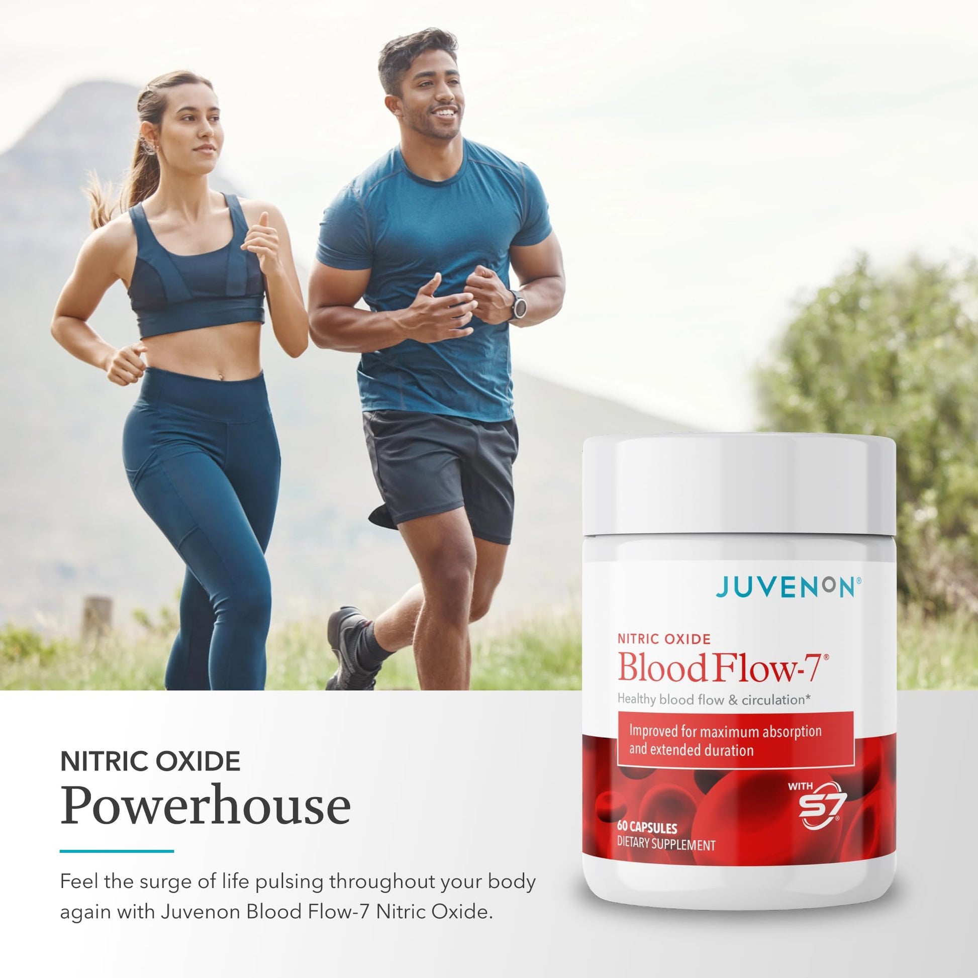 Juvenon BloodFlow-7 Nitric Oxide Supplement with Nitrosigine Nirvana Guru