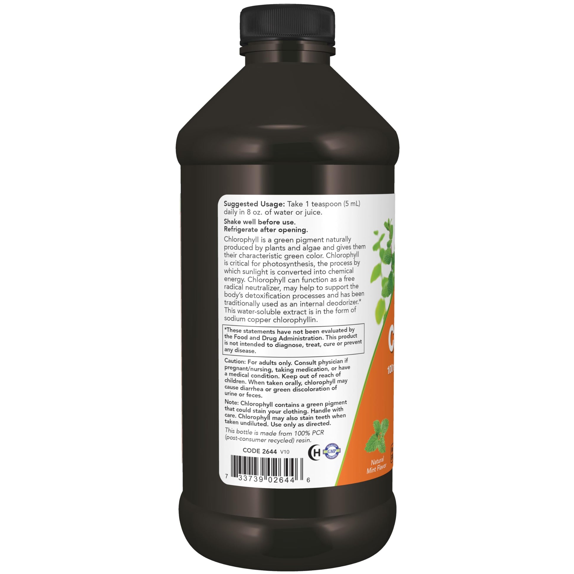 NOW Foods Supplements, Liquid Chlorophyll, Super Concentrated, Internal Deodorizer*,Boost Energy, Mint Flavor, 16-Ounce - Nirvana Guru