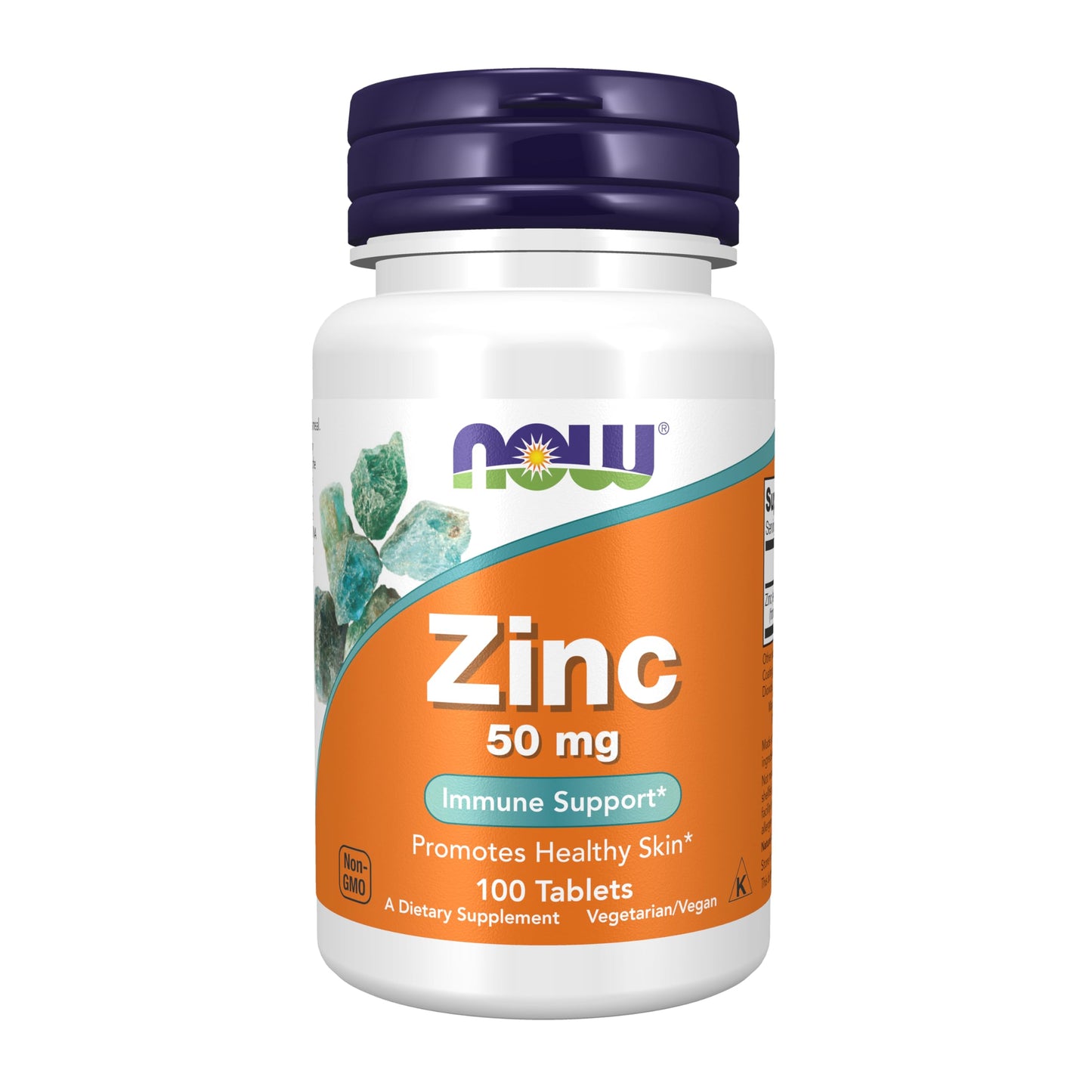 NOW Foods Supplements, Zinc (Zinc Gluconate) 50 mg, Supports Enzyme Functions*, Immune Support*, 100 Tablets - Nirvana Guru