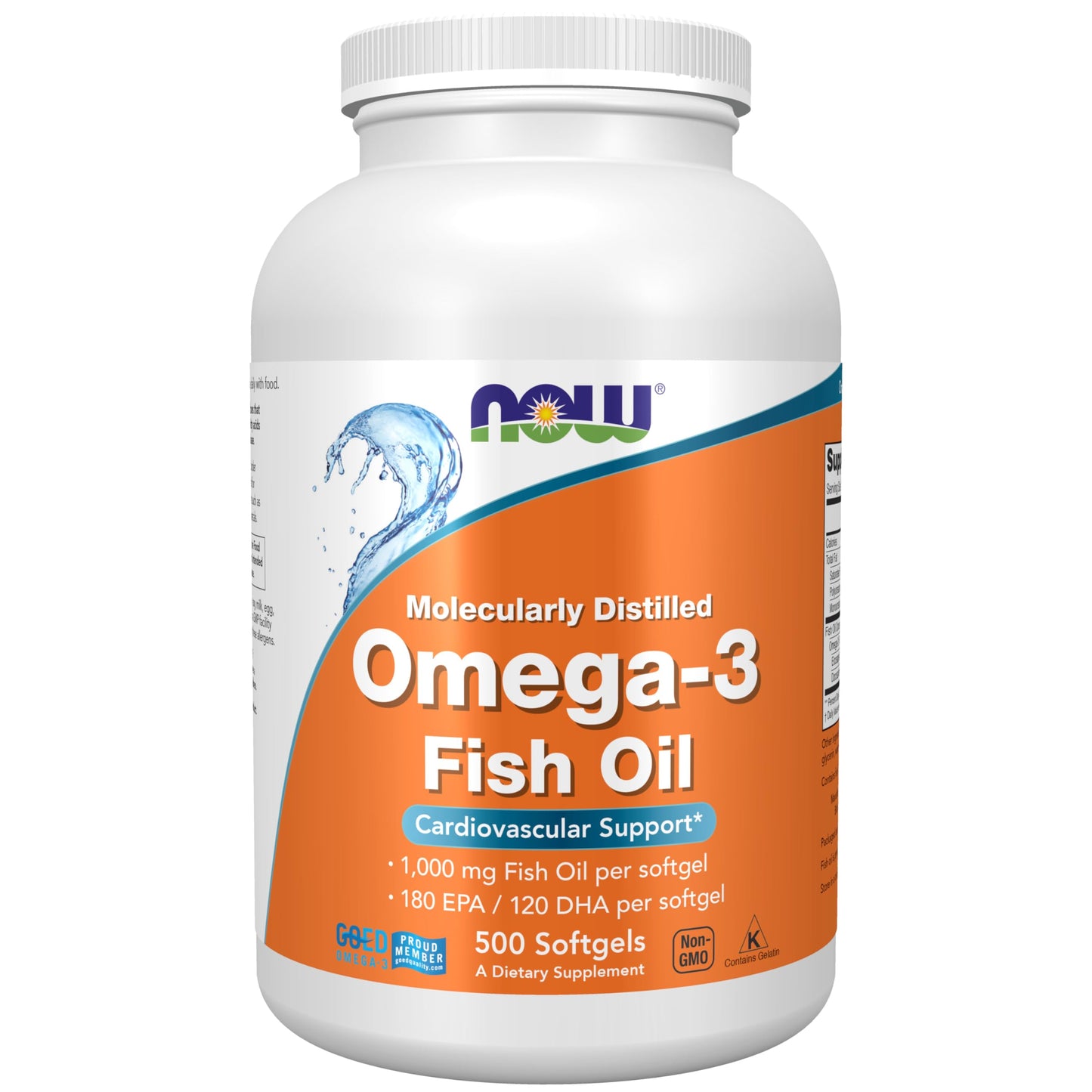 NOW Foods Supplements, Omega-3 180 EPA / 120 DHA, Molecularly Distilled, Cardiovascular Support*, 200 Softgels - Nirvana Guru