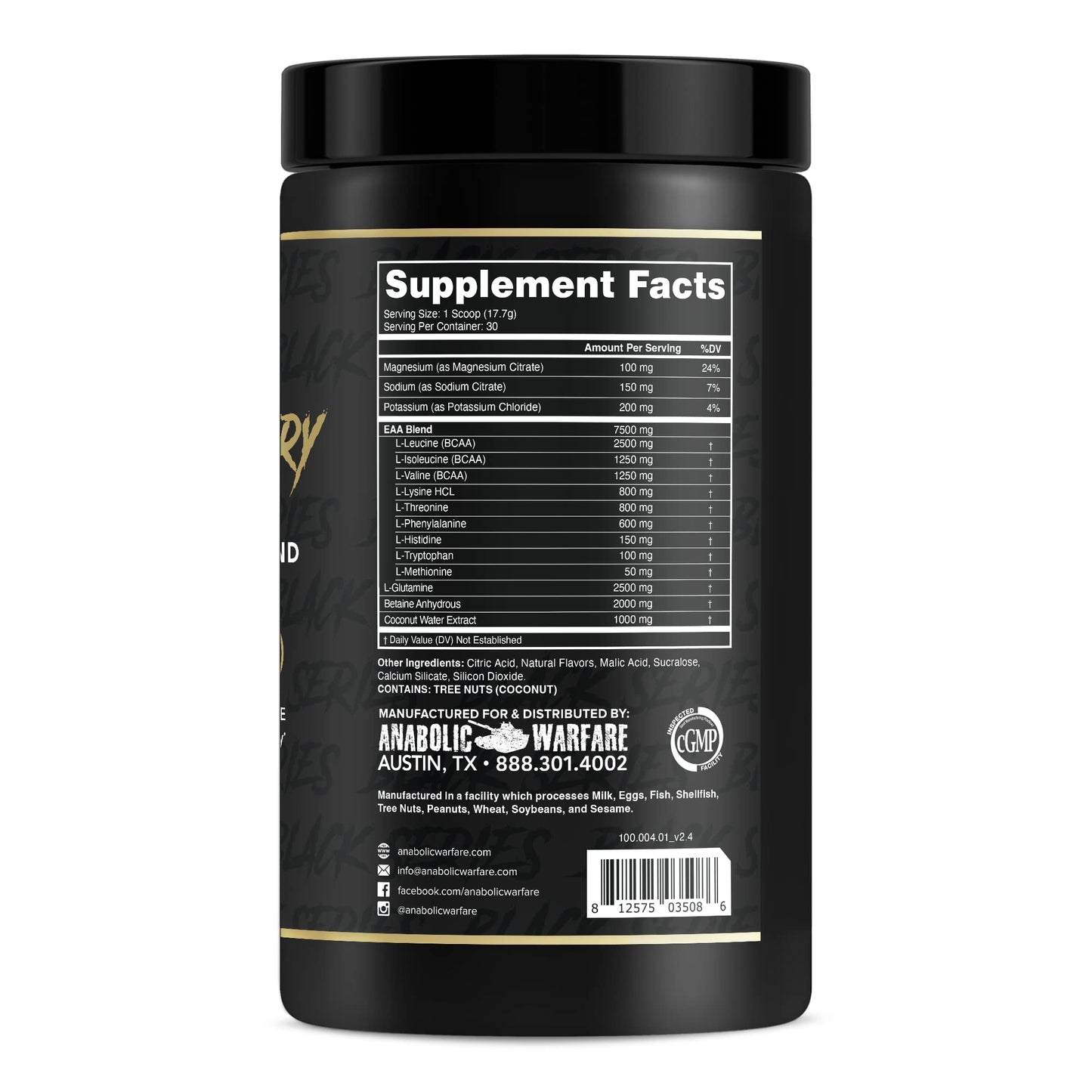 Anabolic Warfare Anabolic Recovery Essential Amino Acid Blend - Post-Workout Recovery & Premium Hydration to Build Muscle (Tropical Tornado, 30 Servings) Nirvana Guru