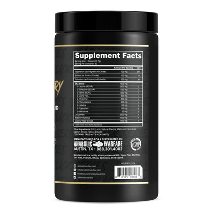 Anabolic Warfare Anabolic Recovery Essential Amino Acid Blend - Post-Workout Recovery & Premium Hydration to Build Muscle (Tropical Tornado, 30 Servings) Nirvana Guru