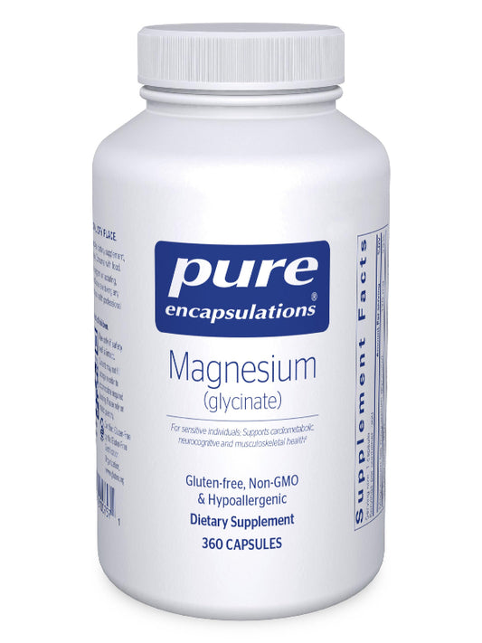 Pure Encapsulations Magnesium (Glycinate) - Supplement to Support Stress Relief, Sleep, Heart Health, Nerves, Muscles, and Metabolism* - with Magnesium Glycinate - 90 Capsules