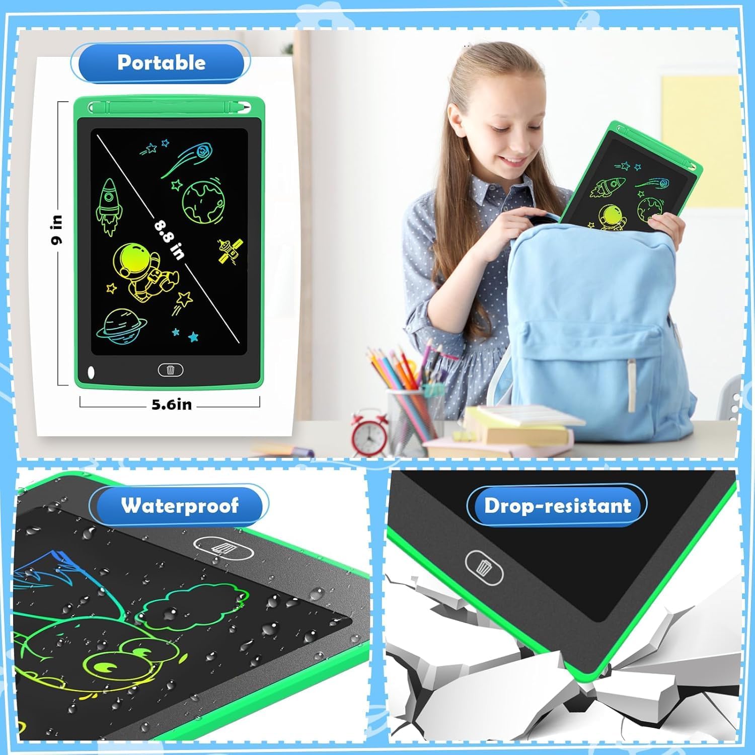 12 Pack LCD Writing Tablet for Kids, 8.5 Inch Colorful Doodle Board Drawing Tablet, Erasable Doodle Pad for Toddlers, Educational Learning Toys Birthday Gifts for Boys Girls Age 3 4 5 6 7 8 Nirvana Guru